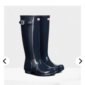 Navy Hunter Rain Boots